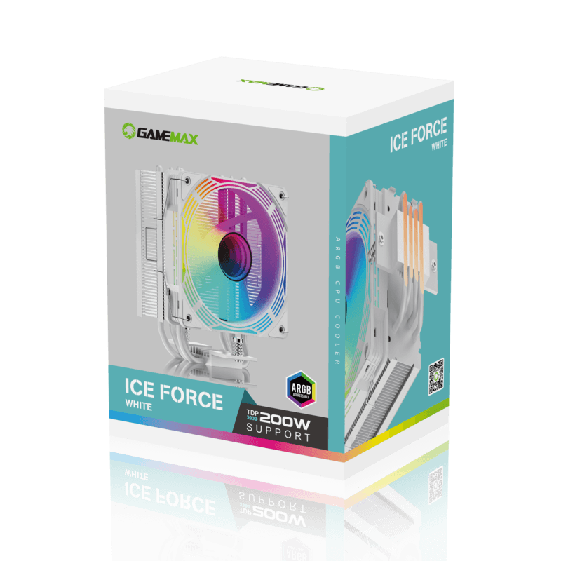 GameMax Ice Force White Tower CPU Air Cooler GameMax Ice Force White Tower CPU Air Cooler